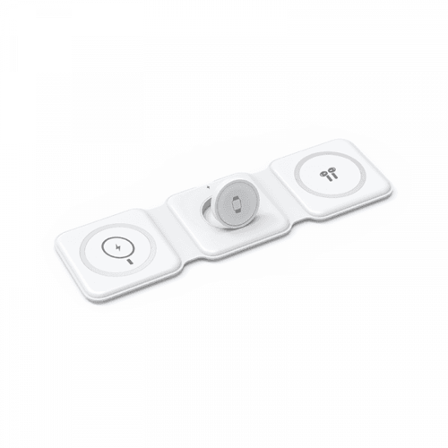 شاحن لاسلكي 15 وات 3 في 1 - أبيض WIWU