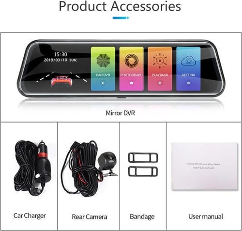 مرايا سيارة امامية مزودة بكاميرا داش كام امامية وخ...