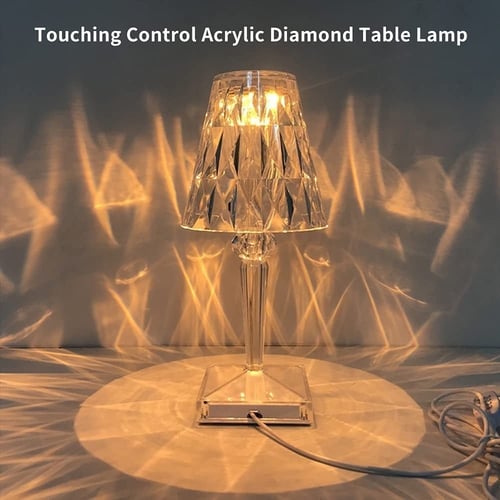 مصباح طاولة LED كريستال من الاكريليك