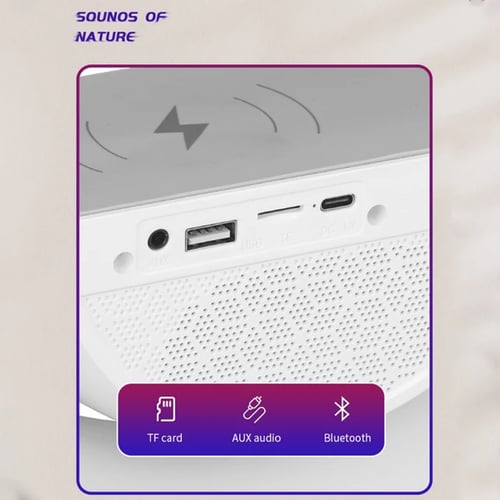 اضاءة متعددة الألوان مع شاحن لاسلكي و مكبر صوت بلو...