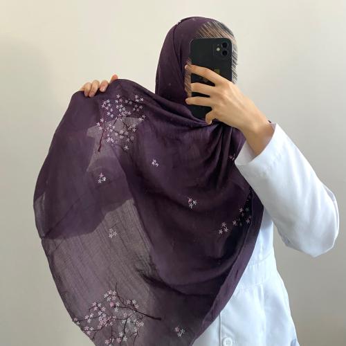 طرحة مسرة -لينن- لون بنفسجي