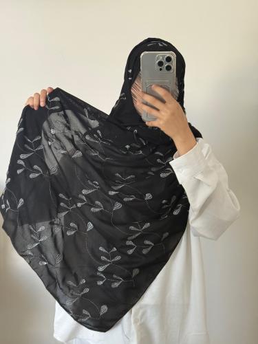 طرحة مرجان ليزر لون اسود