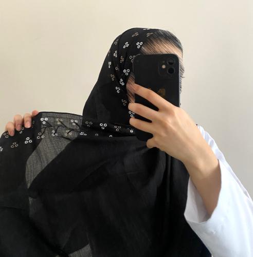 طرحة تالا - لينن - لون اسود