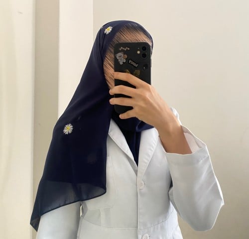 طرحة غزل ليزر - لون كحلي غامق
