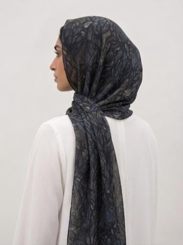 Pleated chiffon hijab