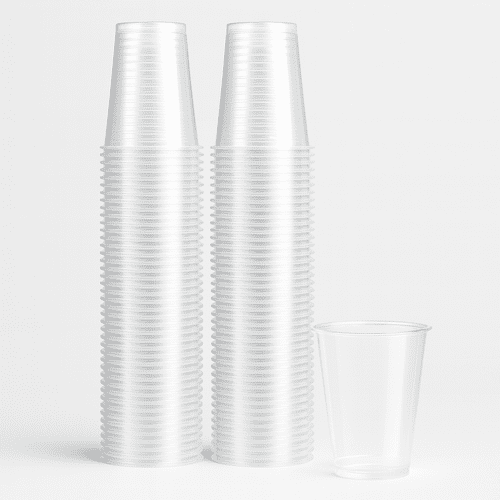 كاسات بلاستيك شفافة (150 كاسة) 6oz