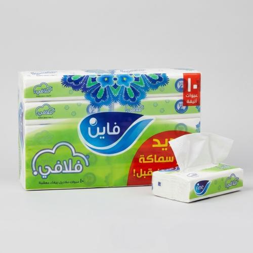 فاين مناديل ورقية فاخرة ناعمة 2 طبقات 130x10 منديل...