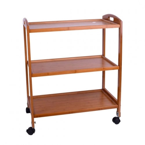 رف اخذية خشبية 3 ادوار مع عجلات