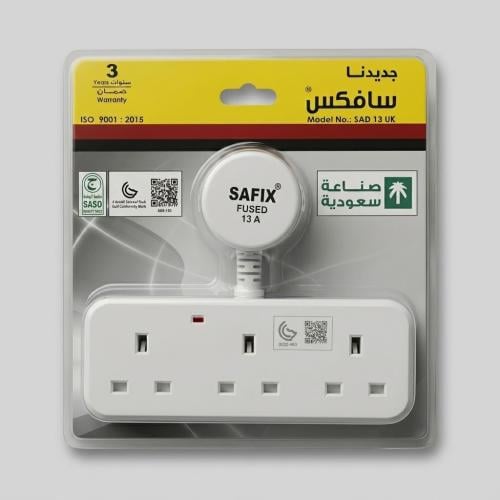 سافكس موزع كهربائي بثلاث منافذ بقدرة 3250 واط