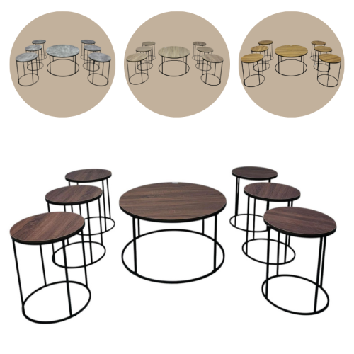 طقم طاولات عدة الوان