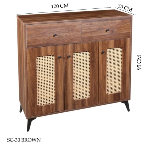 دولاب راتان بني 80و100و120 سم