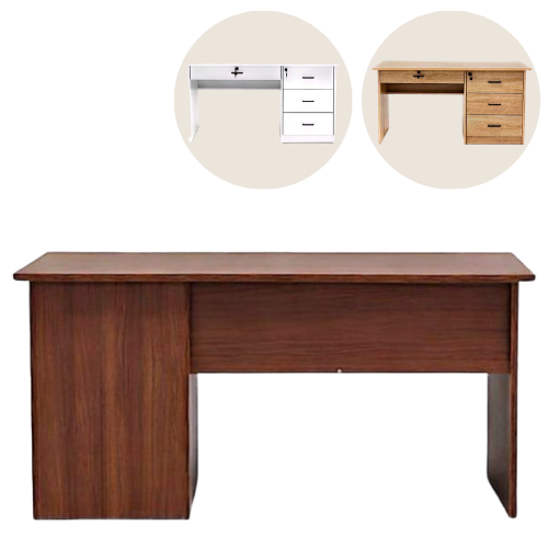 مكتب خشب عملي 120و140سم مع أدراج تخزين عدة ألوان