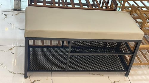 مقعد مع رف حديد عدة الوان