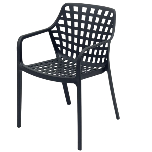 طقم 4 كراسي فايبر أسود