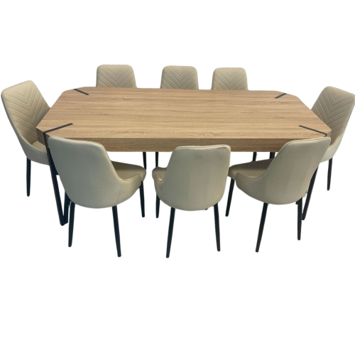 طقم طاولة طعام بيج 4و6و8 كراسي