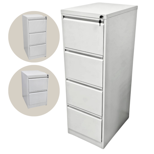 أدراج معدنية لون رمادي عدة مقاسات