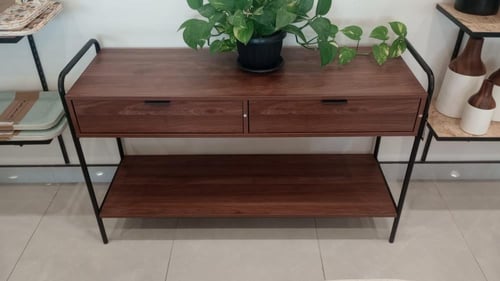 مدخل مودرن لون خشبي غامق 120 سم