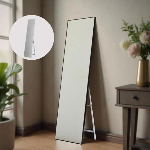 مرايا ستاند اسود وابيض مودرن 160 سم