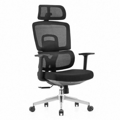 كرسي مكتب اسود مع تحكم باليد لون اسود