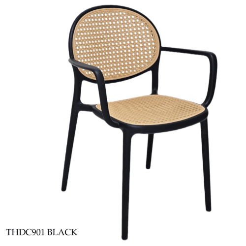 طقم 4 كراسي كافيهات ومطاعم بذراعين عدة الوان