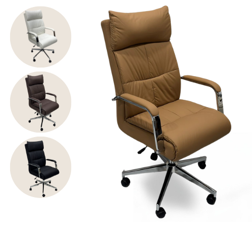 طقم 2كراسي مكاتب جلد فخم عدة ألوان