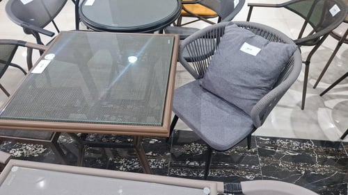 طقم 2 كراسي خارجي مع مخدة عدة ألوان