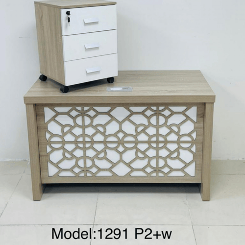 مكتب ميلامين 3 قطع مع سكرتارية لون بيج مقاس 140,16...