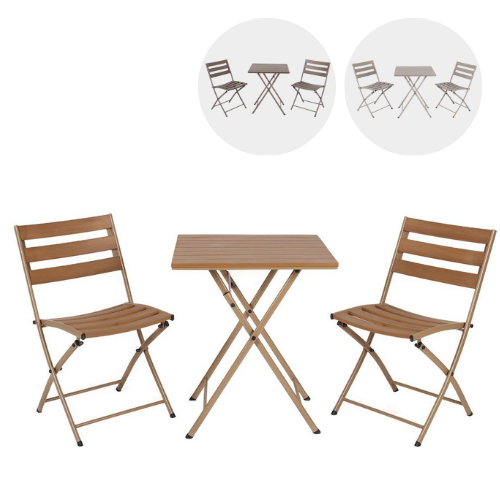 طقم طاولة وكرسيين خارجي عدة الوان