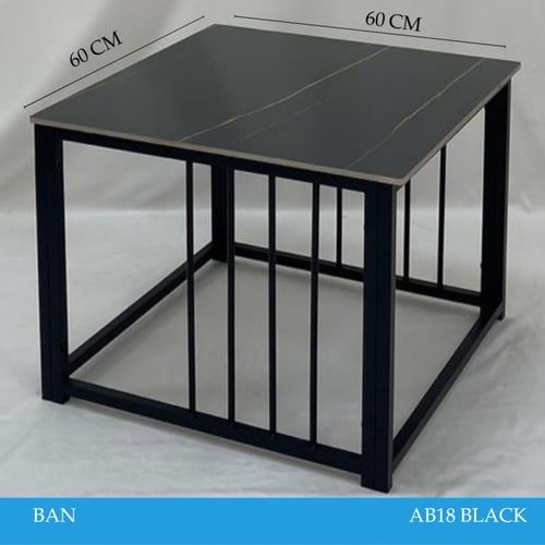 طاولة خدمة بورسلان 60 سم لون اسود