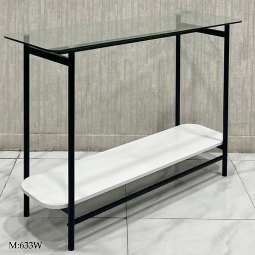 كونسول زجاج وخشب عدة ألوان