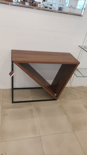 طاولة مدخل عصرية مصنوعة من الخشب والحديد