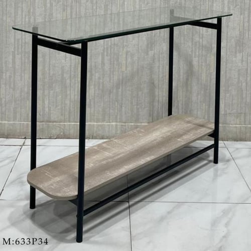 كونسول زجاج وخشب عدة ألوان