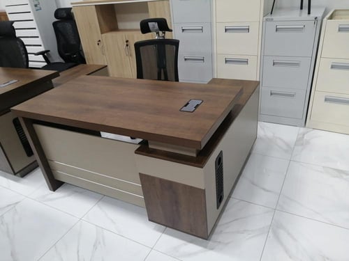 مكتب 140و160 سم لون خشبي