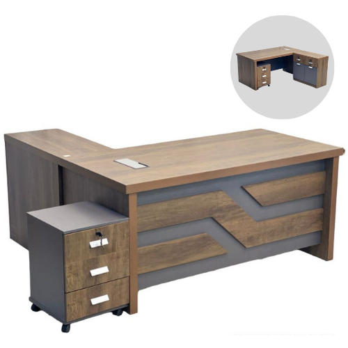 طقم مكتب مع سكرتاريه 160و180 سم