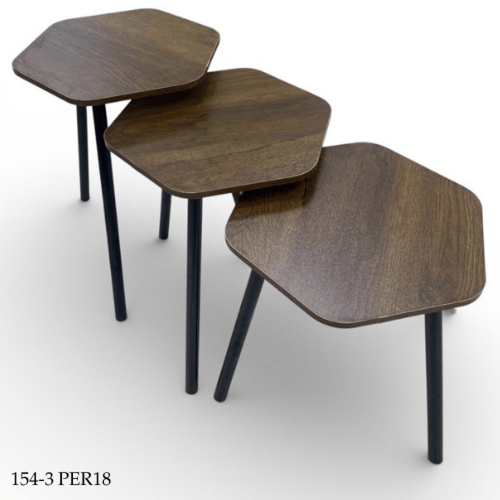 طقم طاولات خشب مدرج عدة ألوان