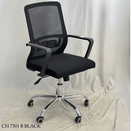 كرسي مكتب دوار وثابت اسود