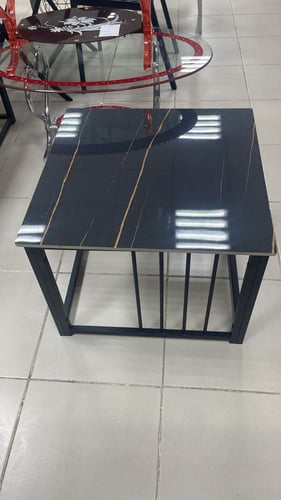 طاولة خدمة بورسلان 60 سم لون اسود