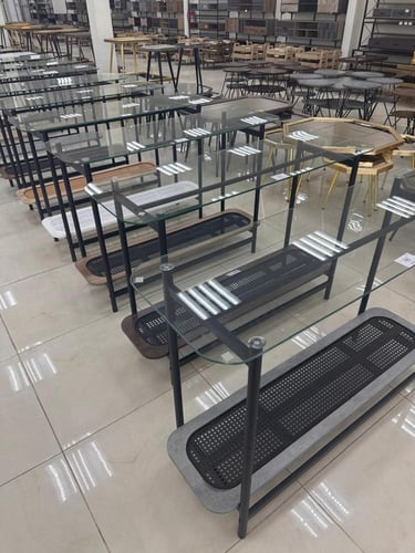 مدخل راتان وزجاج عدة ألوان