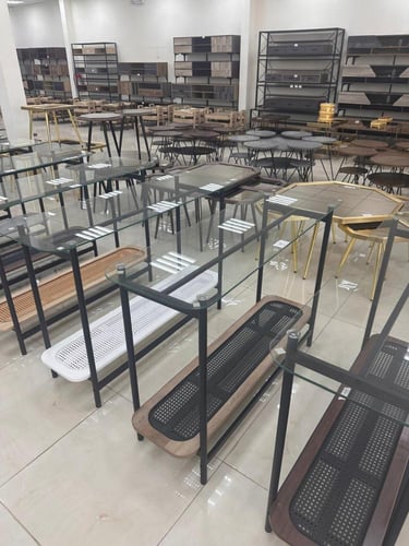 مدخل راتان وزجاج عدة ألوان