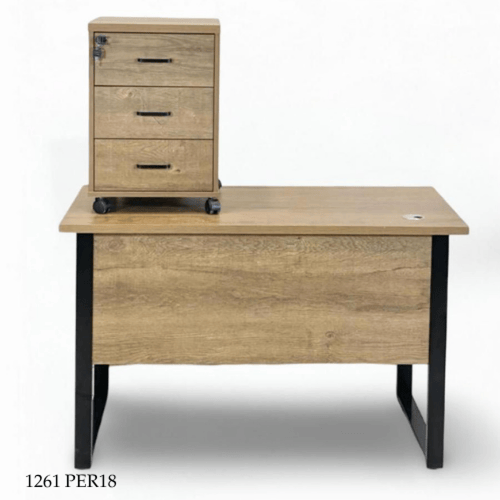 مكتب 120و140و160 سم مع أدراج عدة الوان