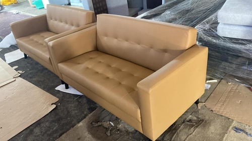 كنب مكتبي جلد فخم عدة مقاسات