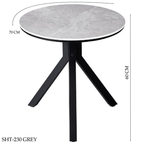 طاولة بورسلان رمادي 70و60 سم