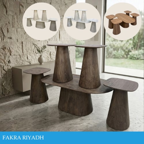 طقم طاولات خدمة خشب عدة ألوان