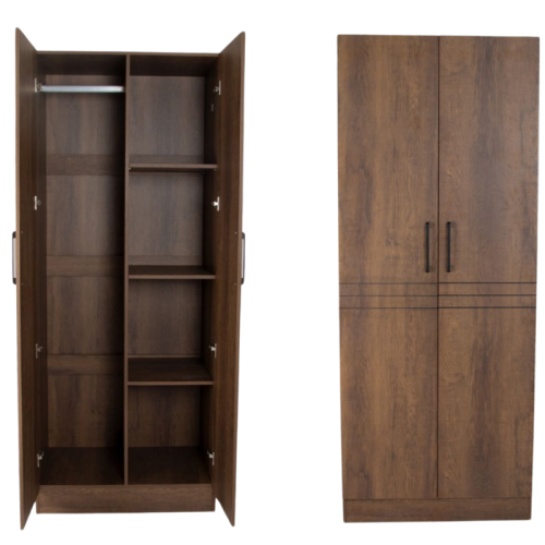 دولاب ملابس بتصميم عصري بني