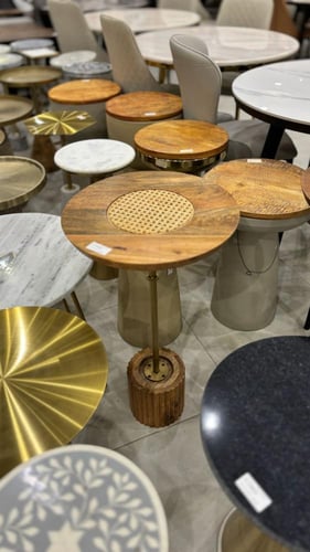 طاولة خدمه خشب هندي راتان