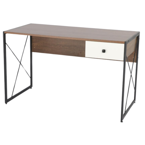 مكتب خشبي غامق مقاس 120 سم