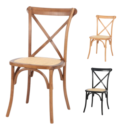 طقم 2 كراسي خشب عدة ألوان