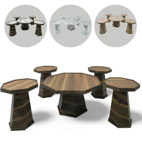 طقم طاولات تركي عدة الوان