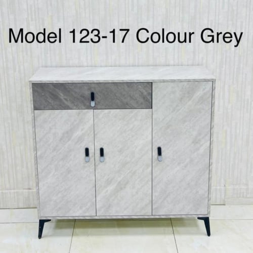 دولاب 3 درفات لون رمادي