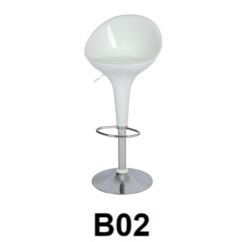 طقم 4 كراسي بار لون أبيض